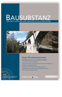 Buch: BAUSUBSTANZ Thema: Betoninstandsetzung, Gabriele Patitz, Andreas Gerdes, Hermann Rothenhöfer, Guido Buschbacher, Tobias Bürkle, Lorena Rombach, Bettina Marquardt, Alexander Amann, 978-3-7388-0013-5 Buch: BAUSUBSTANZ Thema: Betoninstandsetzung