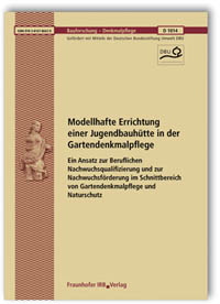 Forschungsbericht: Modellhafte Errichtung einer Jugendbauhütte in der Gartendenkmalpflege - Ein Ansatz zur Beruflichen Nachwuchsqualifizierung und zur Nachwuchsförderung im Schnittbereich von Gartendenkmalpflege und Naturschutz. Abschlussbericht, Meike Jäckel, Holger Schulz, Forschungsbericht: Modellhafte Errichtung einer Jugendbauhütte in der Gartendenkmalpflege - Ein Ansatz zur Beruflichen Nachwuchsqualifizierung und zur Nachwuchsförderung im Schnittbereich von Gartendenkmalpflege und Naturschutz. Abschlussbericht
