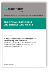 Buch: N-Acylhomserinlacton-Lactonasen zur Vermeidung von Biofilmen