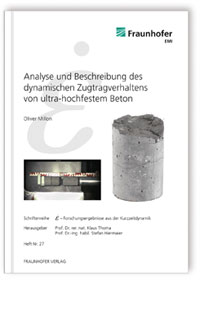 Buch: Analyse und Beschreibung des dynamischen Zugtragverhaltens von ultra-hochfestem Beton, Oliver Millon, 978-3-8396-0824-1 Buch: Analyse und Beschreibung des dynamischen Zugtragverhaltens von ultra-hochfestem Beton