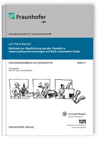 Buch: Methode zur Abschätzung sozialer Aspekte in Lebenszyklusuntersuchungen auf Basis statistischer Daten, Leif-Patrik Barthel, 978-3-8396-0849-4 Buch: Methode zur Abschätzung sozialer Aspekte in Lebenszyklusuntersuchungen auf Basis statistischer Daten