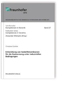 Buch: Entwicklung von Sodalithmembranen für die Gastrennung unter industriellen Bedingungen