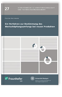 Buch: Ein Verfahren zur Bestimmung des Wertschöpfungsumfangs bei neuen Produkten