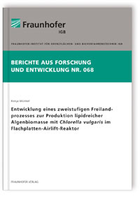 Buch: Entwicklung eines zweistufigen Freilandprozesses zur Produktion lipidreicher Algenbiomasse mit Chlorella vulgaris im Flachplatten-Airlift-Reaktor, Ronja Münkel, 978-3-8396-0949-1 Buch: Entwicklung eines zweistufigen Freilandprozesses zur Produktion lipidreicher Algenbiomasse mit Chlorella vulgaris im Flachplatten-Airlift-Reaktor