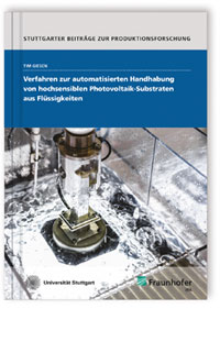 Buch: Verfahren zur automatisierten Handhabung von hochsensiblen Photovoltaik-Substraten aus Flüssigkeiten