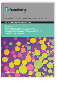 Buch: Advanced Electrical and Optical Characterization of Recombination in Organic Solar Cells
