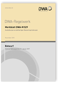 Merkblatt: Merkblatt DWA-M 529 Entwurf, November 2018. Auskolkungen an pfahlartigen Bauwerksgründungen, , 978-3-88721-654-2 Merkblatt: Merkblatt DWA-M 529 Entwurf, November 2018. Auskolkungen an pfahlartigen Bauwerksgründungen