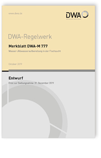 Merkblatt: Merkblatt DWA-M 777 Entwurf, Oktober 2019. Wasser-/Abwasseraufbereitung in der Fischzucht, , 978-3-88721-880-5 Merkblatt: Merkblatt DWA-M 777 Entwurf, Oktober 2019. Wasser-/Abwasseraufbereitung in der Fischzucht