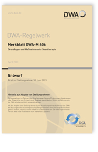 Merkblatt: Merkblatt DWA-M 606 Entwurf, April 2023. Grundlagen und Maßnahmen der Seentherapie, , 978-3-96862-574-4 Merkblatt: Merkblatt DWA-M 606 Entwurf, April 2023. Grundlagen und Maßnahmen der Seentherapie