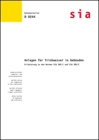 Buch: Anlagen für Trinkwasser in Gebäuden. Erläuterung zu den Normen SIA 385/1 und SIA 385/2, , 978-3-03732-039-6 Buch: Anlagen für Trinkwasser in Gebäuden. Erläuterung zu den Normen SIA 385/1 und SIA 385/2