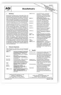 AGI aktuell TIB Z 13. Brandfallmatrix. Ausgabe April 2017