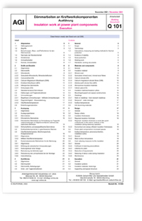 AGI Arbeitsblatt Q 101, November 2021. Dämmarbeiten an Kraftwerkskomponenten. Ausführung / AGI Working Document Q 101. Insulation work at power plant components. Execution