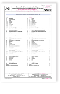 AGI Arbeitsblatt Q 133-3, September 2023. Dämmstoffe für betriebstechnische Anlagen. Harte Schaumkunststoffe - Polyurethan (PU)-Hartschaum / AGI Work Document, September 2023. lnsulants for lndustrial Installations. Rigid Foam Materials - Polyurethane (PU) rigid foam