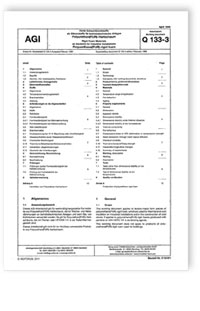 Merkblatt: AGI Arbeitsblatt Q 133, Teil 3. Harte Schaumkunststoffe als Dämmstoffe für betriebstechnische Anlagen. Polyurethan(PUR)-Hartschaum. Ausgabe April 1996. Rigid Foam Materials as Insulants for Industrial Installations. Polyurethane(PUR)-rigid foam. April 1996, , Merkblatt: AGI Arbeitsblatt Q 133, Teil 3. Harte Schaumkunststoffe als Dämmstoffe für betriebstechnische Anlagen. Polyurethan(PUR)-Hartschaum. Ausgabe April 1996. Rigid Foam Materials as Insulants for Industrial Installations. Polyurethane(PUR)-rigid foam. April 1996