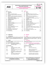 AGI Arbeitsblatt Q 152. Dämmarbeiten an betriebstechnischen Anlagen. Schutz gegen Durchfeuchten. Ausgabe März 2003. Insulation work on industrial installations. Protection against moisture. March 2003