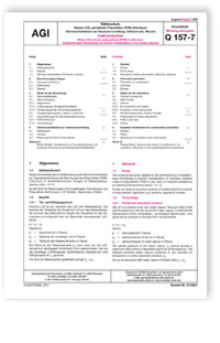 AGI Arbeitsblatt Q 157, Teil 7. Kälteschutz. Wasser-/CO2-getriebener Polyurethan (PUR)-Ortschaum. Dämmschichtdicken zur Tauwasserverhütung, Kälteverluste, Massen. Ausgabe August 1999. Cold protection. Water-/CO2-blown polyurethane (PUR) in-situ foam. Insulation-layer thicknesses to prevent condensation, cold losses, masses. August 1999