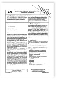 AGI TIB Z 1. Kanalinstandhaltungs-, -sanierungsarbeiten. Anforderungen an Injektionen. Ausgabe Juni 1994