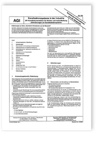 AGI TIB Z 2. Kanalisationssysteme in der Industrie. DV-Kanaldokumentation für Betrieb und Instandhaltung. Anforderungen an Kanalkatastersysteme. Ausgabe Mai 1994