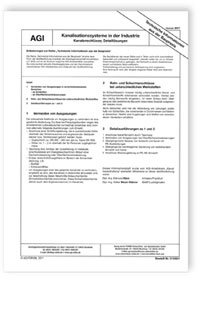 Merkblatt: AGI TIB Z 6. Kanalisationssysteme in der Industrie. Kanalanschlüsse, Detaillösungen. Ausgabe Januar 2007, , Merkblatt: AGI TIB Z 6. Kanalisationssysteme in der Industrie. Kanalanschlüsse, Detaillösungen. Ausgabe Januar 2007