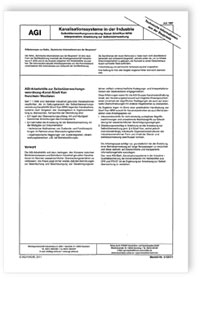 AGI TIB Z 7. Kanalisationssysteme in der Industrie. Selbstüberwachungsverordnung-Kanal-SüwVKan NRW. Interpretation, Anweisung zur Selbstüberwachung. Ausgabe Juli 1997