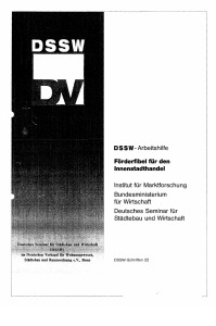 Förderfibel für den Innenstadthandel. DSSW-Arbeitshilfe