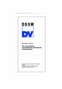 Die neuen Medien - Innerstädtische Attraktivität kommunizieren. DSSW-Leitfaden