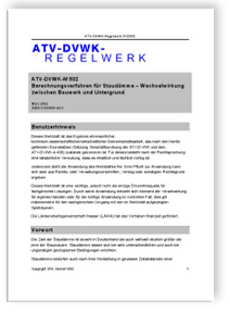 Merkblatt: Merkblatt ATV-DVWK-M 502, März 2002. Berechnungsverfahren für Staudämme. Wechselwirkung zwischen Bauwerk und Untergrund, , Merkblatt: Merkblatt ATV-DVWK-M 502, März 2002. Berechnungsverfahren für Staudämme. Wechselwirkung zwischen Bauwerk und Untergrund