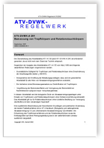 Arbeitsblatt ATV-DVWK-A 281, September 2001. Bemessung von Tropfkörpern und Rotationstauchkörpern