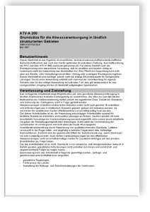 Arbeitsblatt ATV-A 200, Mai 1997. Grundsätze für die Abwasserentsorgung in ländlich strukturierten Gebieten