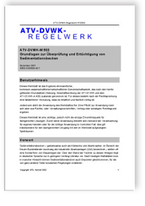 Merkblatt ATV-DVWK-M 503, Dezember 2001. Grundlagen zur Überprüfung und Ertüchtigung von Sedimentationsbecken