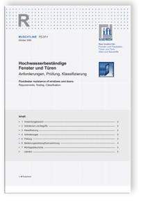 Merkblatt: ift-Richtlinie FE-07/1. Hochwasserbeständige Fenster und Türen. Anforderungen, Prüfung, Klassifizierung, , 978-3-8167-7676-5 Merkblatt: ift-Richtlinie FE-07/1. Hochwasserbeständige Fenster und Türen. Anforderungen, Prüfung, Klassifizierung