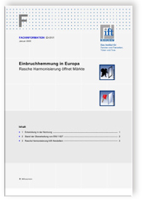 ift-Fachinformation EI-02/1 - Einbruchhemmung in Europa. Rasche Harmonisierung öffnet Märkte