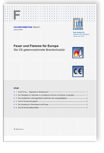 ift-Fachinformation RA-01/1, Januar 2005. Feuer und Flamme für Europa. Die CE-gekennzeichnete Brandschutztür