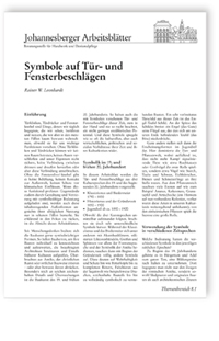 Merkblatt: Symbole auf Tür- und Fensterbeschlägen, Rainer W. Leonhardt, Merkblatt: Symbole auf Tür- und Fensterbeschlägen