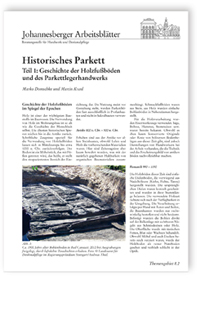 Historisches Parkett - Teil 1: Geschichte der Holzfußböden und des Parkettlegerhandwerks