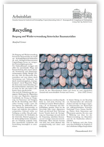 Merkblatt: Baustoffrecycling, , Merkblatt: Baustoffrecycling