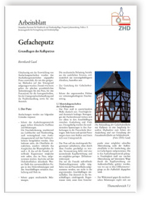 Merkblatt: Gefacheputz - Grundlagen des Kalkputzes, Bernhard Gaul, Merkblatt: Gefacheputz - Grundlagen des Kalkputzes