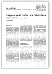 Diagnose von Feuchte- und Salzschäden