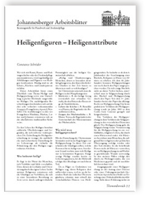Merkblatt: Heiligenfiguren - Heiligenattribute, Constance Schröder, Merkblatt: Heiligenfiguren - Heiligenattribute