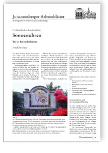 Merkblatt: Sonnenuhren. Die himmlischen Stundenzähler. Tl.3. Besonderheiten, Friedhelm Dietz, Merkblatt: Sonnenuhren. Die himmlischen Stundenzähler. Tl.3. Besonderheiten