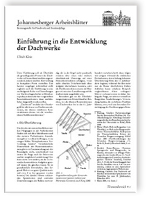 Einführung in die Entwicklung der Dachwerke