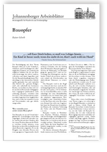 Merkblatt: Bauopfer, Rainer Scherb, Merkblatt: Bauopfer