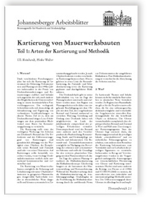 Kartierung von Mauerwerksbauten. Teil 1: Arten der Kartierung und Methodik