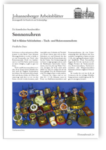 Merkblatt: Sonnenuhren. Teil 4: Kleine Schönheiten - Tisch- und Reisesonnenuhren, Friedhelm Dietz, Merkblatt: Sonnenuhren. Teil 4: Kleine Schönheiten - Tisch- und Reisesonnenuhren