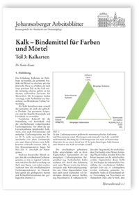 Merkblatt: Kalk - Bindemittel für Farben und Mörtel. Teil 3: Kalkarten, Karin Kraus, Merkblatt: Kalk - Bindemittel für Farben und Mörtel. Teil 3: Kalkarten