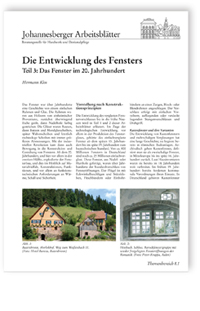 Die Entwicklung des Fensters. Teil 3: Das Fenster im 20. Jahrhundert