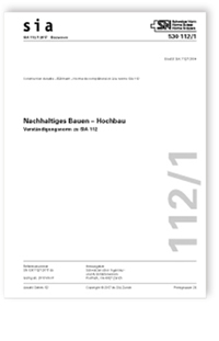 Norm: SIA 112/1:2017. Nachhaltiges Bauen - Hochbau, , Norm: SIA 112/1:2017. Nachhaltiges Bauen - Hochbau
