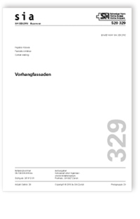 Norm: SIA 329:2018. Vorhangfassaden, , Norm: SIA 329:2018. Vorhangfassaden