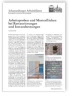 Arbeitsproben und Musterflächen bei Restaurierungen und Instandsetzungen